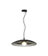 Designer hanglamp - Ø60cm, G9 fitting, zwart/wit metaal en glas, exclusief lichtbron