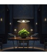 Designer hanglamp - Ø60cm, G9 fitting, zwart/wit metaal en glas, exclusief lichtbron