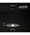 Designer hanglamp - Ø60cm, G9 fitting, zwart/wit metaal en glas, exclusief lichtbron