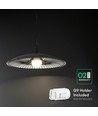 Designer hanglamp - Ø60cm, G9 fitting, zwart/wit metaal en glas, exclusief lichtbron