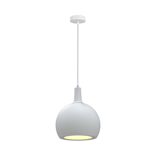 E27 Designer hanglamp, Ø28cm - Keramiek en metaal, wit, exclusief lichtbron