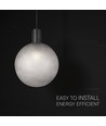 E27 Designer pendelophanging - D100*H25mm, mat zwart, exclusief lichtbron