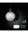 E27 Designer pendelophanging - D100*H25mm, mat zwart, exclusief lichtbron