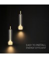 2x5W LED designer hanglamp - Ø15cm, 3000K, Sandy Black