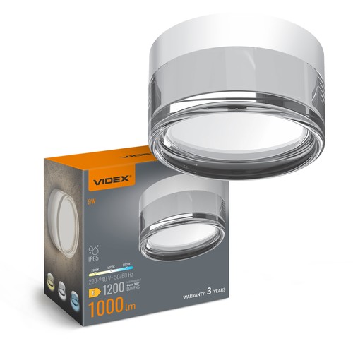 9W buiten wand/plafondlamp - IP65, 3CCT, wit, rond, Bulkhead