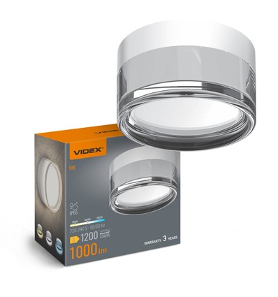 9W buiten wand/plafondlamp - IP65, 3CCT, wit, rond, Bulkhead