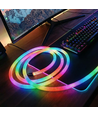 5m RGBIC Neon flex slang - USB, Gevlochten touw, Bluetooth App, afstandsbediening, Complete set