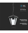 E27 tuinlamp in aluminium - IP44 buiten, zwart, 74cm hoog, zonder lichtbron