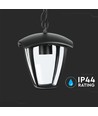 E27 tuinlamp in aluminium - IP44 buiten, zwart, 74cm hoog, zonder lichtbron