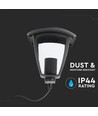 E27 tuinlamp, 60cm - Zwart, IP44, aluminium, voor tuin en paden, zonder lichtbron