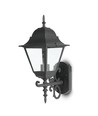 E27 wandlamp, mat zwart - Aluminium en glas, 245x445x185mm, zonder lichtbron