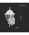 E27 wandlamp Large - Mat wit, aluminium en glas, 44,5cm hoog, zonder lichtbron