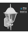 E27 wandlamp Large - Mat wit, aluminium en glas, 44,5cm hoog, zonder lichtbron