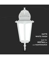 VT-750 wandlamp E27 - mat wit naar beneden