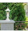 40cm witte tuinlamp, E27 - Mat wit, IP44, aluminium, zonder lichtbron