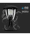 Zwarte tuinlamp / bolderkar - E27 fitting, IP44 buiten, aluminium, zonder lichtbron