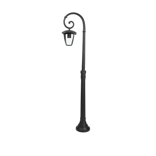 E27 tuinlamp op paal - Zwart, IP44 buiten, aluminium, hoogte: 136,5 cm, zonder lichtbron