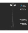 199cm 3 x E27 tuinlamp - IP44, grafietzwart, aluminium, 3 jaar garantie