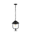 850 VT plafondlamp E27 - met heldere PC-kap, zwart