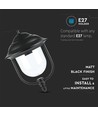 850 VT plafondlamp E27 - met heldere PC-kap, zwart