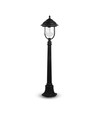 1,1m tuinlamp voor E27 - Zwart, IP44, aluminium, 111cm hoogte, zonder lichtbron