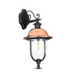 E27 tuinlamp wandlantaarn neerwaarts - IP44 buiten, mat zwart grafiet, aluminium, zonder lichtbron
