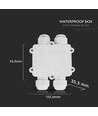 Waterdichte 4-weg lasdoos, IP68 - Wit, 4-pin, 24A, 450V, UV-bestendig, 0,5-4mm²