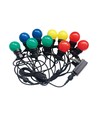 LED-lichtsnoer met 20 gekleurde lampen - 0,5W lampen, 10 meter, incl. lichtbron