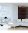 Zwarte LED vloerlamp met marmeren voet - E27 fitting, max 60W, 192cm hoog, modern design