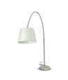 E27 vloerlamp met marmeren voet, 192cm - Ivoor, metaal, max 60W, zonder lichtbron