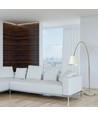 E27 vloerlamp met marmeren voet, 192cm - Ivoor, metaal, max 60W, zonder lichtbron