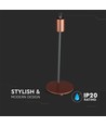 Designer tafellamp met E27 fitting en schakelaar - Rood brons, metaal, 150x420mm, max 60W