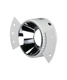 GU10 inbouwspot - Rond, wit/chroom, IP20, gat: Ø9 cm, afm: Ø14 cm, zonder lichtbron