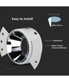 GU10 inbouwspot - Rond, wit/chroom, IP20, gat: Ø9 cm, afm: Ø14 cm, zonder lichtbron