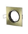 GU10 inbouwspot, vierkant - Goud, gat: Ø7,4 cm, afm: 8,2 x 8,2 cm, zonder lichtbron