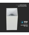 Vt-882 lamp GU10 - vierkant, wit+wit