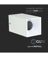 Vt-882 lamp GU10 - vierkant, wit+wit