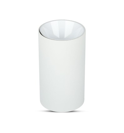 GU10 opbouwspot - Rond, wit/chroom, Ø8cm, aluminium, zonder lichtbron