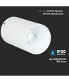 GU10 opbouwspot - Rond, wit/chroom, Ø8cm, aluminium, zonder lichtbron