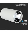 GU10 opbouwspot - Rond, wit en chroom, aluminium, zonder lichtbron