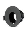 GU10 inbouwspot - Zwart, rond, aluminium, gat: Ø7,5 cm, afmeting: Ø8,3 cm, IP20