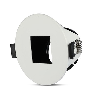 Vt-883 lampfitting GU10 - vierkant, wit+zwart