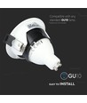 Vt-883 lampfitting GU10 - vierkant, wit+zwart