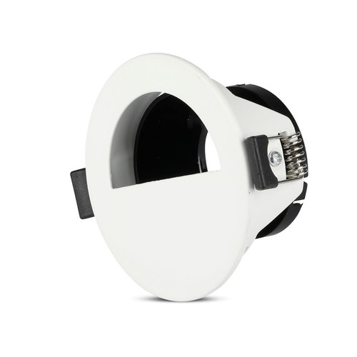 GU10 halfrond armatuur - Wit/zwart, aluminium, IP20 binnenshuis, zonder lichtbron
