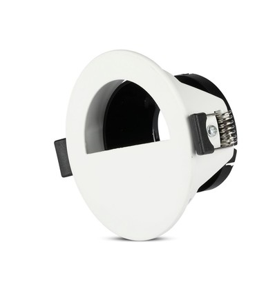 GU10 halfrond armatuur - Wit/zwart, aluminium, IP20 binnenshuis, zonder lichtbron