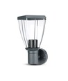 E27 buitenwandlamp - Omhoog gericht, IP44, roestvrij staal, donkergrijs, zonder lichtbron