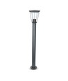 E27 tuinlamp van roestvrij staal - 80cm, zwart/grijs, IP44 buiten, zonder lichtbron