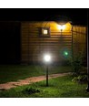 E27 tuinlamp van roestvrij staal - 80cm, zwart/grijs, IP44 buiten, zonder lichtbron