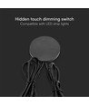 Verborgen touch-dimmer voor LED - Capacitief, Zwart, 12V (72W), 24V (144W), tot 2,5cm dikte