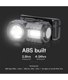 3W LED hoofdlamp - IP43, wit en RGB licht, 8 lichtfuncties, incl. beugel